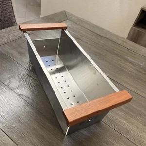 Ruvati Workstation Sink Replacement Colander 17" Stainless Wood Handles - Picture 1 of 6