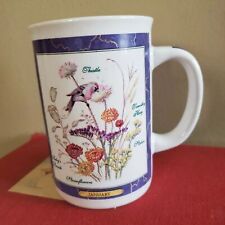 Otagiri Enesco 1995 Flowers of the Month January Ceramic Mug Lillegraven Mug