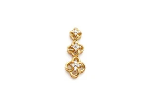 10k Yellow Gold Diamond Pendant Alwand Vahan 0.10 CTW - Picture 1 of 8