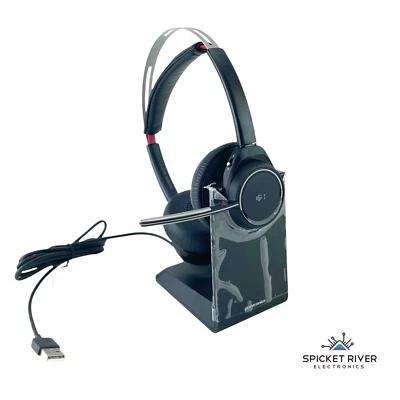 Plantronics Voyager Focus B825 On-Ear Headset w/ 203079-101 Charging Dock - READ - Image 1 of 4