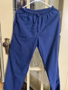 Unisex Medical Hospital Scrubs Pants Medium dark Blue,Pet Free& Smoke Free Owner - Picture 1 of 8