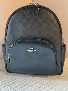 Coach Court C5671 Backpack in Signature Canvas Brown Black