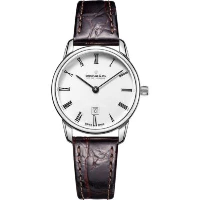 Dreyfuss Classic Watch Dark Brown Leather Strap DLS00135/01 - Image 1 of 2