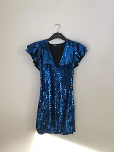 Zara Blue Sequin Dress | Size XS | Christmas / Party / Festive! - Picture 1 of 4