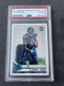 2019 Panini Donruss Optic A.J. Brown Tennessee Titans PSA 10 RC Rookie Card - Bild 1 von 2