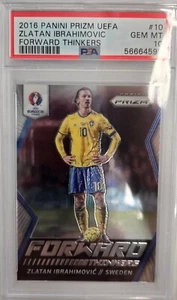 2016 Panini Prizm UEFA Euro ZLATAN IBRAHIMOVIC Sweden Forward Thinkers PSA10 - Bild 1 von 2