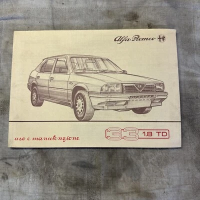 Libretto Uso E Manutenzione Alfa Romeo 33 1.8 TD - Immagine 1 di 3