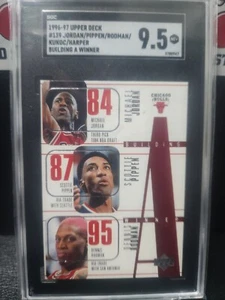 1996-97 Upper Deck JORDAN/PIPPEN/RODMAN/KUKOC/HARPER #139 SGC 9.5 - Picture 1 of 2