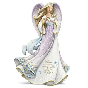 The Hamilton Collection "God Helps You Handle" Angel Figurine by Karen Hahn 7" - Picture 1 of 4