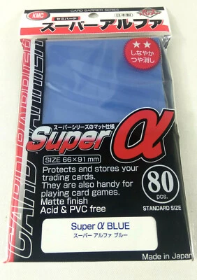 80 KMC Super Alpha 蓝卡套 66x91 毫米魔法万智牌 YuGiOh Pokemon — 第 1/2 张图片