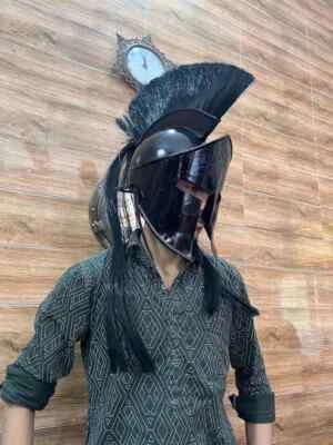 300 Película Rey Leónidas Casco Espartano Rey de Esparta Leónidas Casco Negro Regalo Foto 1 de 4