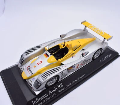 Modellino auto Infineon Audi R8 2002 Minichamps racing scala 1:43 modellismo - Immagine 1 di 4