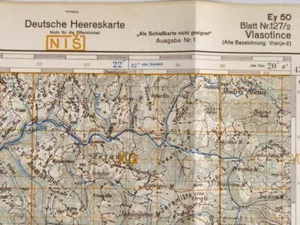Deutsche Heereskarte 1943 "Vlasotince" Serbien - Bild 1 von 7