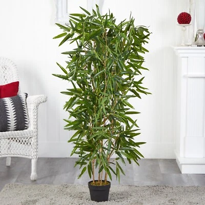4’ Bamboo Artificial Tree (Real Touch) (Indoor/Outdoor) Home Decor. Retail $142 - Image 1 of 3