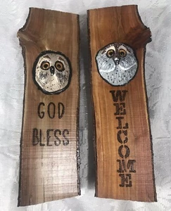 Handgefertigte Wandhänger Eule aus Holz 2018 - Bild 1 von 7