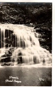 RPPC Penna's Grand Canyon Pennsylvania Waterfall Tioga County PA Postcard - Picture 1 of 2