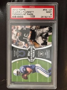 PSA 9 MINT 2012 TOPPS PARAMOUNT PAIRS #PA-LP ANDREW LUCK (rookie) / J.PLUNKETT - Picture 1 of 1