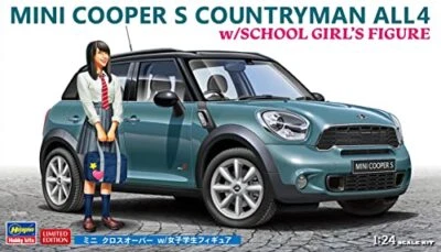 Hasegawa 1/24 Mini Cooper S Countryman All4 con kit modellino figure ragazza ... - Immagine 1 di 4