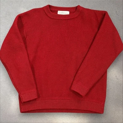 Patagonia Vintage Wool Sweater Women's L Red Fisherman Knit Hong Kong RN 51884 - Image 1 of 4
