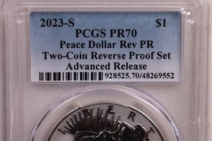 2023-S Peace Silver Dollar Commemorative, PCGS Reverse PF-70, Store #GMC221 - Picture 1 of 3