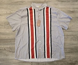 Hardaddy Button Up Hemd Herren 3XL grau Ohio State Buckeye Streifen Hawaii Strand - Bild 1 von 16
