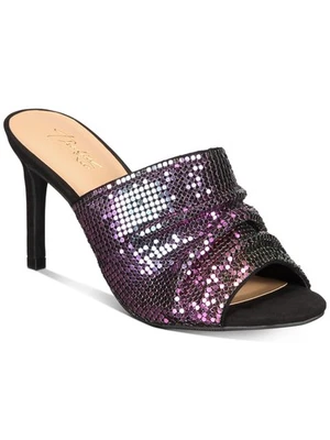 THALIA SODI Womens Black Gradient Steel Mesh Roxxie Stiletto Mules Shoes 6 M - Image 1 of 4