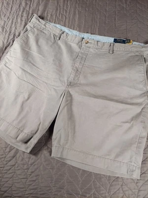 Pantalones Cortos Chinos Polo Ralph Lauren Para Hombre 46B Gris Sarga Grande y Alto Golf 6" Entrepierna  Foto 1 de 4