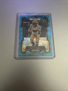 2023 Panini Prizm NFL Dontayvion Wicks- #333 Cracked Blue Ice- /99 - Picture 1 of 3