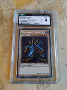 Yu-Gi-Oh! TCG Tri-Horned Dragon LOB-EN000 Reprint CGC 9 - Picture 1 of 1