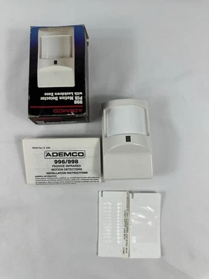 Vintage Ademco 998 PIR Motion Detector w/ Box Manual 996/998 Infrared Sensor - Image 1 of 4