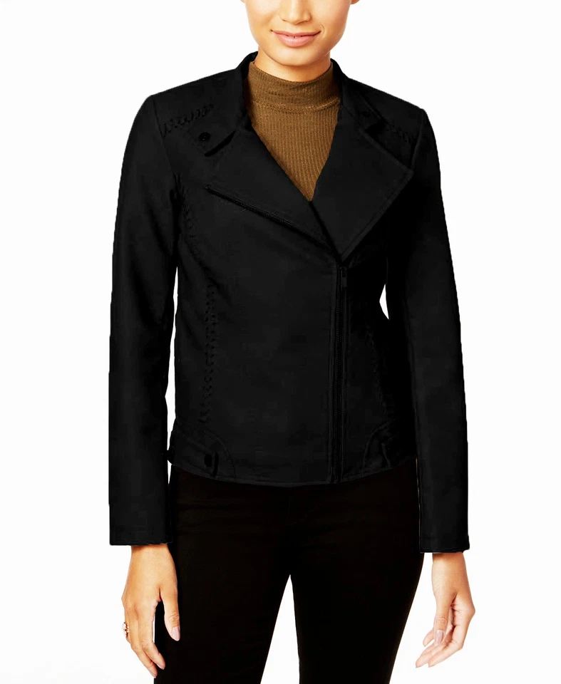 Chaqueta de moto cosida de cuero sintético para niños CoffeeShop Foto 1 de 1