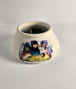 DeGrazia Art Sandstone Creations Kerzentopf Southwestern Kativiy Weihnachten - Bild 1 von 5