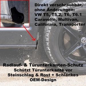 VW T5 T5.2 T6 T6.1 California Multivan - Schmutzfänger, Autolackschutz, Türkante - Bild 1 von 13