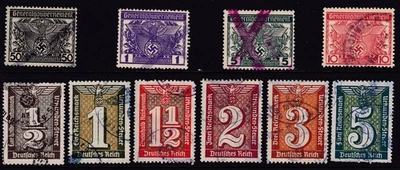 Lot Stamp Germany Poland Revenue WWII Court Document Fee Selection Used - Image 1 of 4