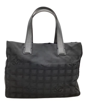 Bolso de Mano Chanel Cuero Negro con Bolsillos Internos Damas Buen Estado SH0310 Foto 1 de 4