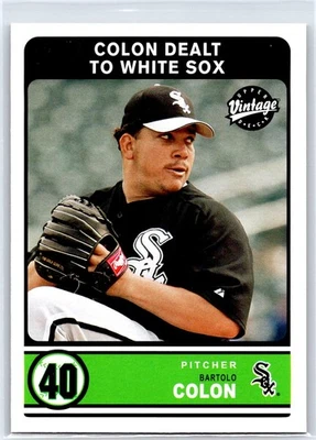 BARTOLO COLON 2003 Upper Deck Vintage Chicago White Sox Baseball Card #302 - Image 1 of 2