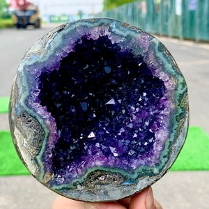 1.73LB Natural Amethyst geode quartz cluster crystal specimen Healing - Picture 1 of 23