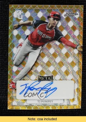 2022 Leaf Perfect Game National Showcase Gold Wave Proof 1/1 TJ Pompey Auto n5h - Image 1 of 3