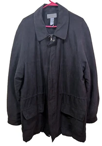 Crazy Horse (Clairborne) schwarzer superweicher Herrenmantel mit Futter Größe X-Large - Bild 1 von 9