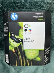 Juego de tinta negra y tricolor HP 63XL genuina diciembre 2023 L0R44BN - Imagen 1 de 3