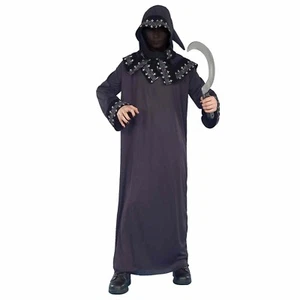 Dark Messenger Grim Reaper Death Executioner Fancy Dress Halloween Adult Costume - Picture 1 of 2
