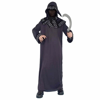 Dark Messenger Grim Reaper Death Executioner Fancy Dress Halloween Adult Costume - Image 1 of 2