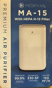 Purificatore d'aria Medify MA-15 - 330 piedi quadrati filtro HEPA bianco allergico. SCATOLA APERTA SPEDIZIONE GRATUITA - Foto 1 di 4