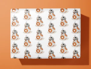 Star Wars Wrapping Paper - BB8 - Hand Made - Picture 1 of 3