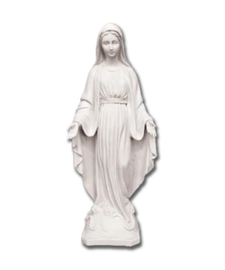 STATUA MARIA IMMACOLATA - 15" Pollici - Alabastro Bianco | Rinnovamento Mariano Cattolico - Foto 1 di 1