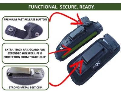 UNIVERSAL IWB GUN HOLSTER BUNDLE | Inside The Waistband Concealed Carry Pistol - Image 1 of 2