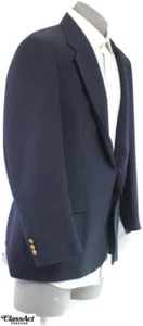 Stafford Blazer Sport Coat Mens Blue 2 Gold Buttons Wool Blend 42S - Picture 1 of 10