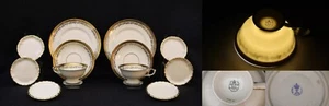 Alka Kunst/Schlegelmilch,antique porcelain dessert set, tea trio,gilding,1947-72 - Bild 1 von 21
