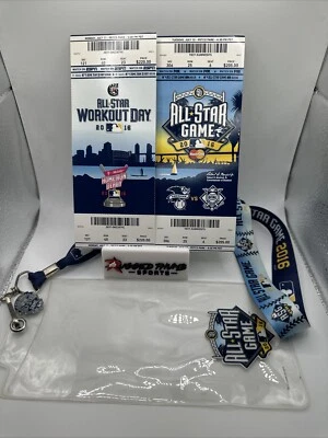 2016 MLB All-Star Game MIAMI & HOMERUN Derby Ticket Stubs & Lanyard W/ PIN - Image 1 of 4