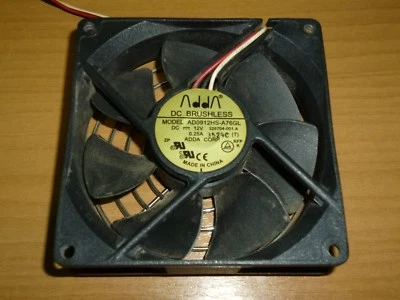 ADDA DC BRUSHLESS AD0912HS-A76GL SYSTEM COMPUTER CASE FAN 92MM - TESTED - Image 1 of 4